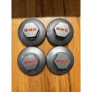 4 Pk 1994 - 2002 GMC Wheel Center Cap GM 15661028 Dark Gray OEM Sonoma Jimmy S15